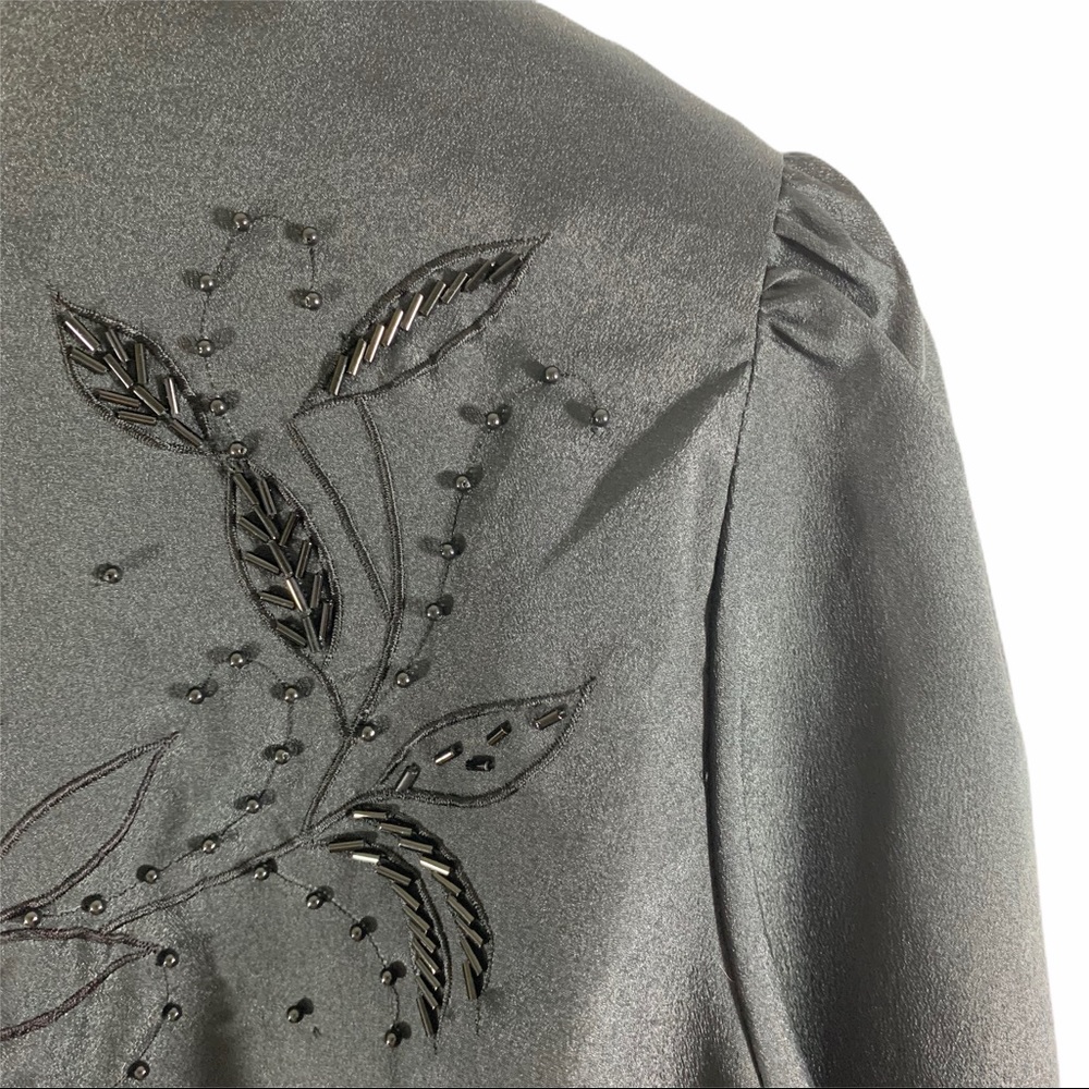 Vintage Black Top With Beading - Picture 2 of 5